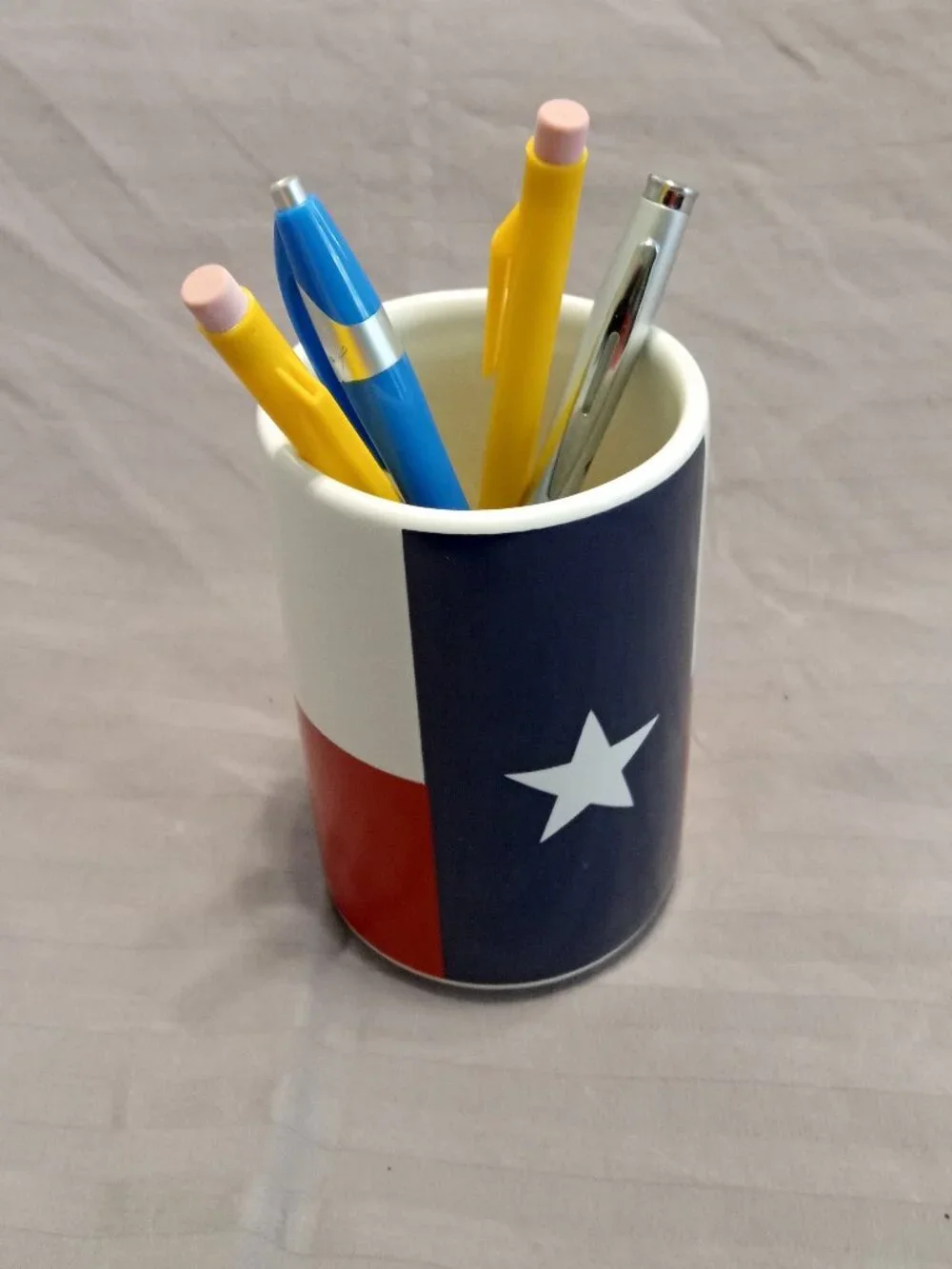 SpringMaid Texas Themed Ceramic Tumbler (Pencil Holder or Bathroom Tumbler)